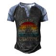 Master Of The Campfire Camping Retro Camper Men's Henley Shirt Raglan Sleeve 3D Print T-shirt Black Blue