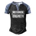 Mechanical Engineer Evil Genius Cleverly Men's Henley Raglan T-Shirt Black Blue