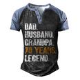 Mens Dad Husband Grandpa 70 Years Legend Birthday 70 Years Old Men's Henley Shirt Raglan Sleeve 3D Print T-shirt Black Blue