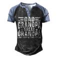Mens Fathers Day From Grandkids Dad Grandpa Great Grandpa Men's Henley Shirt Raglan Sleeve 3D Print T-shirt Black Blue