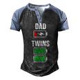 Mens Funny Dad Fathers Day Birthday Twins Twin Dad Men's Henley Shirt Raglan Sleeve 3D Print T-shirt Black Blue