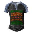 Modern Day Camping Is An Uncharged Phone Men's Henley Shirt Raglan Sleeve 3D Print T-shirt Black Blue