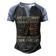 My Boyfriend Wears Combat Boots Proud Military Girlfriend T-Shirt Men's Henley Shirt Raglan Sleeve 3D Print T-shirt Black Blue