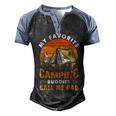My Favorite Camping Buddies Call Me Dad Vintage Fathers Day V3 Men's Henley Shirt Raglan Sleeve 3D Print T-shirt Black Blue