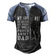 My Son Is Soldier Proud Military Dad 704 Shirt Men's Henley Shirt Raglan Sleeve 3D Print T-shirt Black Blue