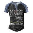 My Son My Soldier Hero Proud Army Dad 702 Shirt Men's Henley Shirt Raglan Sleeve 3D Print T-shirt Black Blue