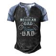 Im Not Like A Regular Dad Im A Bonus Dad Men's Henley Raglan T-Shirt Black Blue