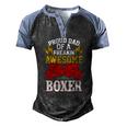 Proud Dad Of A Freakin Awesome Boxer For Boxing Dads Men's Henley Raglan T-Shirt Black Blue