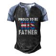 Proud To Be His Father Gender Identity Transgender Men's Henley Raglan T-Shirt Black Blue