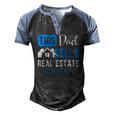 Real Estate Agent Men Dad Realtor Raglan Baseball Men's Henley Raglan T-Shirt Black Blue