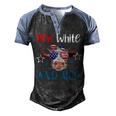 Red White And Moo Patriotic Cow Usa Flag 4Th Of July Farmer Men's Henley Shirt Raglan Sleeve 3D Print T-shirt Black Blue