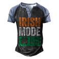 St Patricks Day Beer Drinking Ireland Irish Mode On Men's Henley Raglan T-Shirt Black Blue