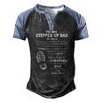 To My Stepped Up Dad His Name Men's Henley Raglan T-Shirt Black Blue