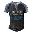 This Dad Voted For Trump Funny 4Th Of July Fathers Day Meme Men's Henley Shirt Raglan Sleeve 3D Print T-shirt Black Blue