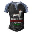 This Is My Christmas Pajama 875 Shirt Men's Henley Shirt Raglan Sleeve 3D Print T-shirt Black Blue