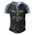 Turn Off The Damn Lights For Dad Birthday Or Fathers Day Men's Henley Raglan T-Shirt Black Blue
