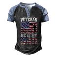 Veteran Dad 4Th Of July Or Labor Day Men's Henley Shirt Raglan Sleeve 3D Print T-shirt Black Blue