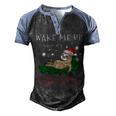 Wake Me Up When Its Christmas 820 Shirt Men's Henley Shirt Raglan Sleeve 3D Print T-shirt Black Blue