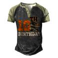 10Th Birthday Basketball Kids Boys Men Sport Lovers Men's Henley Shirt Raglan Sleeve 3D Print T-shirt Black Forest
