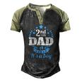 2Nd Time Dad Its A Boy Dad Again Second Baby Announce Men's Henley Raglan T-Shirt Black Forest