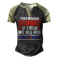 4Th Of July Fireworks Director If I Run We All You Run Men's Henley Shirt Raglan Sleeve 3D Print T-shirt Black Forest