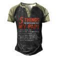 5 Things You Should Know About My Papi Fathers Day Men's Henley Raglan T-Shirt Black Forest