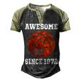 50Th Birthday Basketball Player 50 Years Old Vintage Retro Men's Henley Shirt Raglan Sleeve 3D Print T-shirt Black Forest