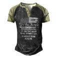 American Flag It Needs To Be Reread We The People On Back Men's Henley Raglan T-Shirt Black Forest
