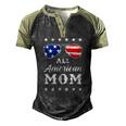 Womens All American Mom Us Flag Sunglasses 4Th Of July Men's Henley Raglan T-Shirt Black Forest