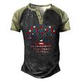 American Tree 4Th Of July Usa Flag Hearts Roots Patriotic Men's Henley Raglan T-Shirt Black Forest
