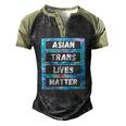 Asian Trans Lives Matter Lgbtq Transsexual Pride Flag Men's Henley Raglan T-Shirt Black Forest