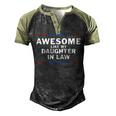 Awesome Like My Daughter In Law V2 Men's Henley Raglan T-Shirt Black Forest