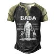 Baba Grandpa Gift Baba Best Friend Best Partner In Crime Men's Henley Shirt Raglan Sleeve 3D Print T-shirt Black Forest