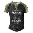 Best Buckin Dad Ever Fathers Day Gif Men's Henley Raglan T-Shirt Black Forest