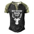 Best Buckin Dad Ever Mens Men's Henley Raglan T-Shirt Black Forest