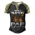 Best Buckin Pap Ever Deer Hunting Bucking Father Men's Henley Shirt Raglan Sleeve 3D Print T-shirt Black Forest