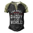 Mens The Best Daddy In The World Father Dad Fathers Day Men's Henley Raglan T-Shirt Black Forest