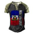 Best Haitian Dad Ever Haiti Daddy Fathers Day Men's Henley Shirt Raglan Sleeve 3D Print T-shirt Black Forest