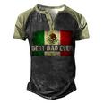 Mens Best Mexican Dad Ever Mexican Flag Pride Fathers Day V2 Men's Henley Raglan T-Shirt Black Forest