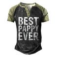 Best Pappy Ever Fathers Day Men's Henley Raglan T-Shirt Black Forest