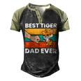 Best Tiger Dad Ever Men's Henley Shirt Raglan Sleeve 3D Print T-shirt Black Forest