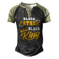 Mens Black Father Black King African American Dad Fathers Day Men's Henley Raglan T-Shirt Black Forest