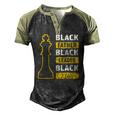 Black Father Black King Fathers Day Men's Henley Raglan T-Shirt Black Forest