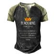 Black Father Noun Black King A Hardworking Intelligent Male Of African Heritage Who Is A Noble Men's Henley Raglan T-Shirt Black Forest