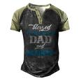 Blessed To Be Called Dad And Grandpa Fathers Day Idea Men's Henley Raglan T-Shirt Black Forest