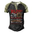 Blessed Are The Curious Us National Parks Hiking & Camping Men's Henley Raglan T-Shirt Black Forest
