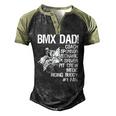 Bmx Dad Coach Sponsor Mechanic Driver On Back Classic Men's Henley Raglan T-Shirt Black Forest