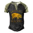Body By Bacon Bbq Grilling Ham Loving Mens Men's Henley Raglan T-Shirt Black Forest