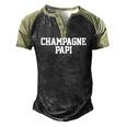 Champagne Papi Dad Fathers Day Love Family Support Tee Men's Henley Raglan T-Shirt Black Forest