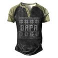 Christmas For Bapa Holiday Men's Henley Raglan T-Shirt Black Forest